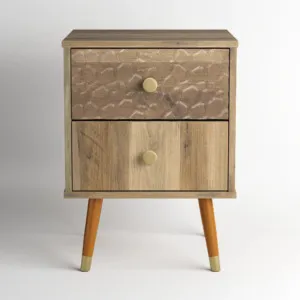 Sorento Bedside Table - Natural, front view