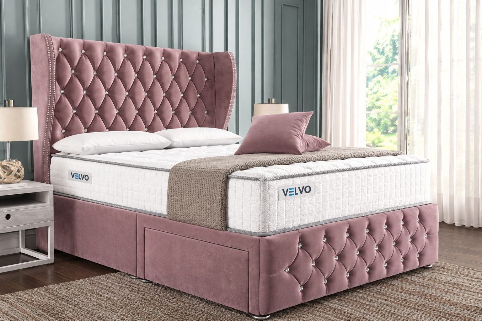 Monaco Wingback Divan Bed
