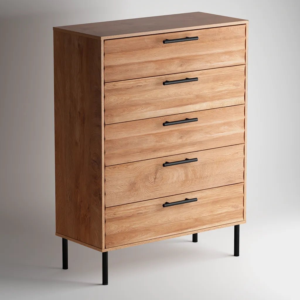Renzo 5 Drawers Chest - Oak